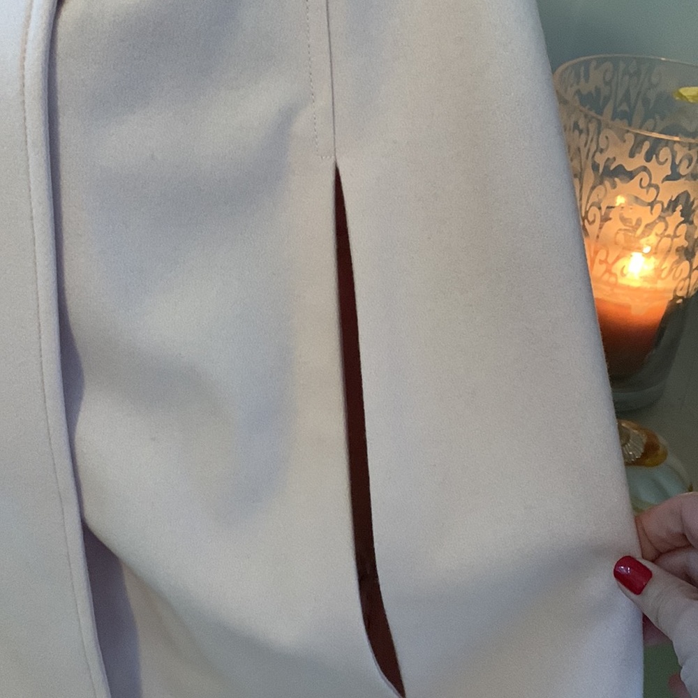TED BAKER London Designer cashmere wool CAPE PINK rose gold sold out! Rare M - Picture 5 of 14